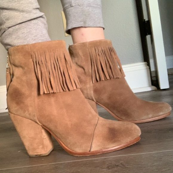 Rag & Bone suede fringe booties Newbury 38, 7.5 - Picture 2 of 8